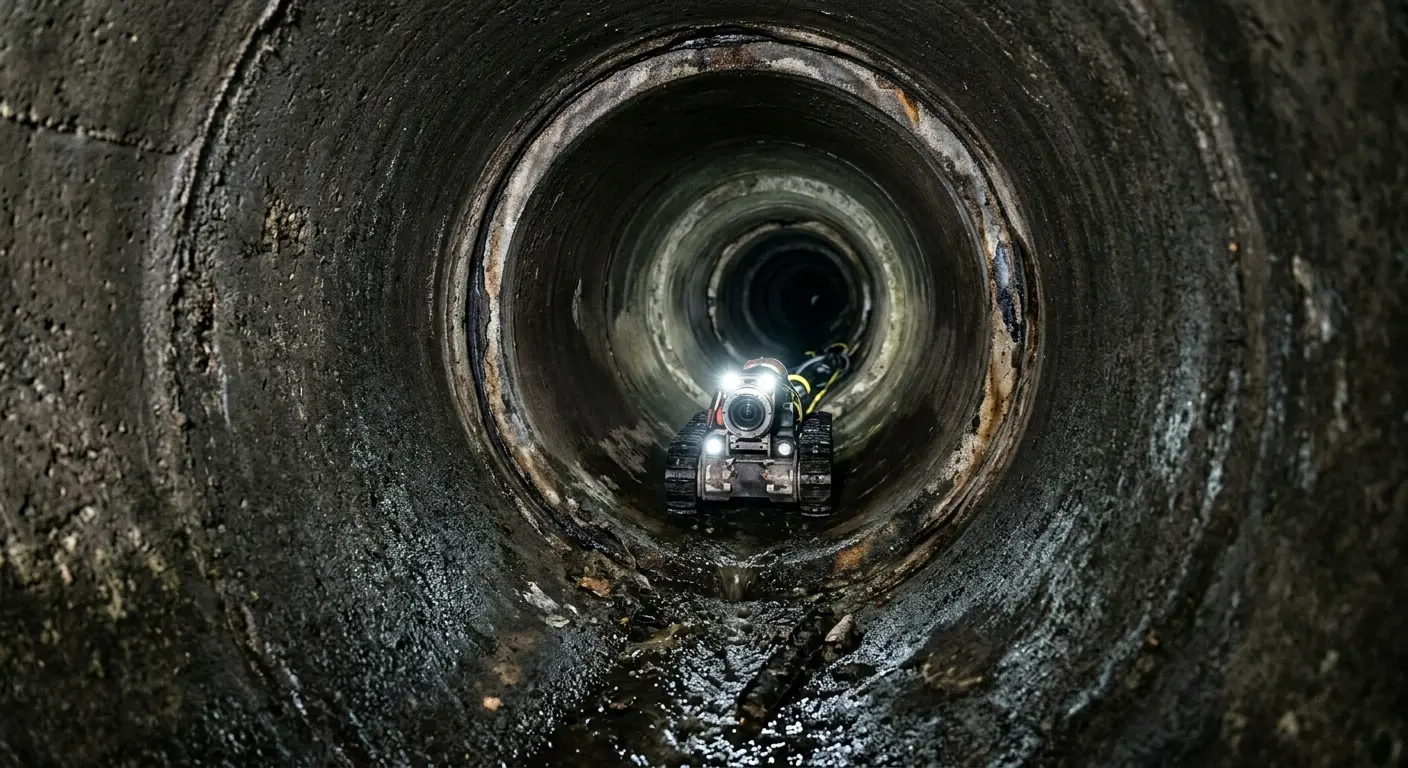 Robotic sewer camera inspecting pipe interior for Drain Snake Service in Altamonte Springs